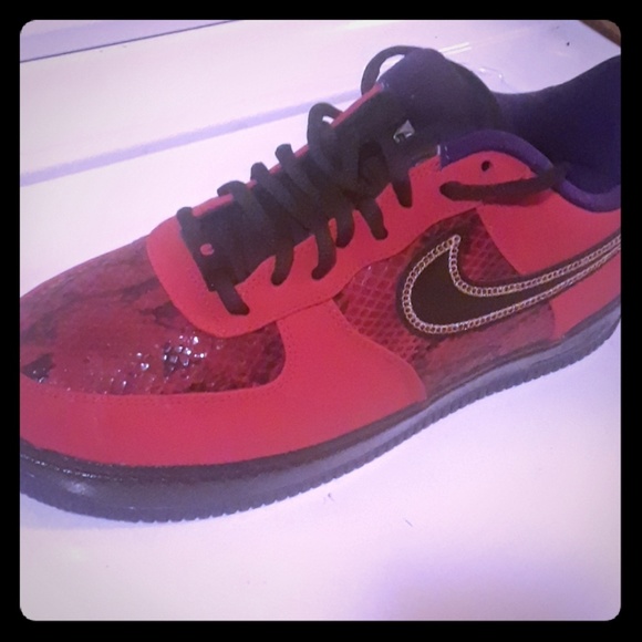 red and black air force ones
